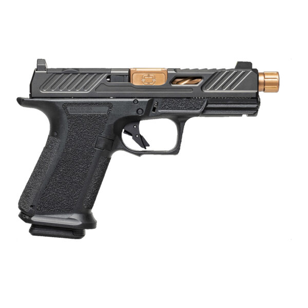 SHADOW SYSTEM MR920 9MM BLK FRAME ELITE SLIDE OPTIC DLC SPIRAL THREADED BARREL BRONZE SS ROD GRN TRIT