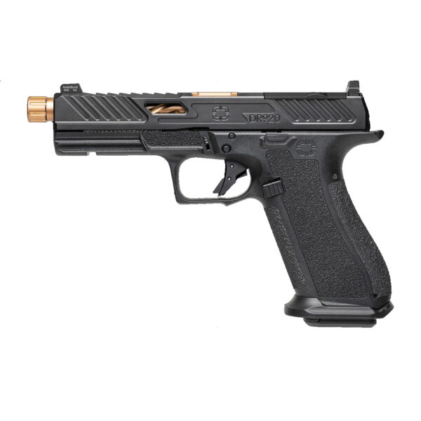SHADOW SYSTEM DR920 9MM BLK FRAME ELITE SLIDE OPTIC BLK SPIRAL THREADED BARREL BRONZE SS ROD BLK SERRATED - Image 2