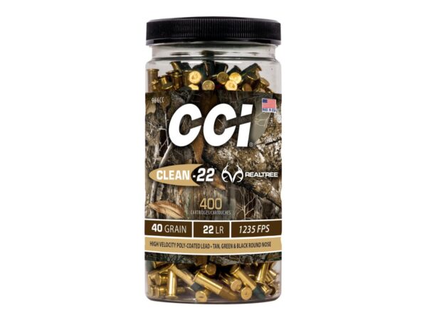 .22LR CCI Clean-22 40gr/2,59g High Velocity Poly-Coated LRN, 400 ks