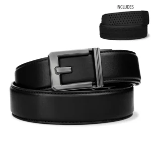KORE X3 ČIERNY EXECUTIVE PROTECTION ARMORTEK LEATHER BELT KOMPLET